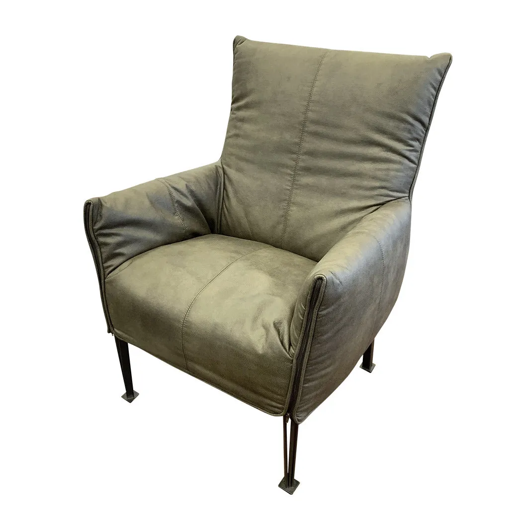 Hugo Steel Chair - NZ Made - Eastwood Brunswick Fabric