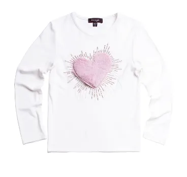 IMOGA Ariana Solid Jersey Tee - Heart Snow
