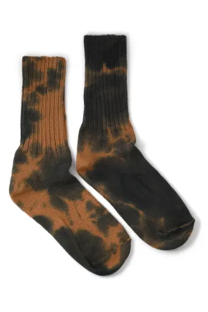 Indigo/Bronze Tie Dye Socks by Escuyer
