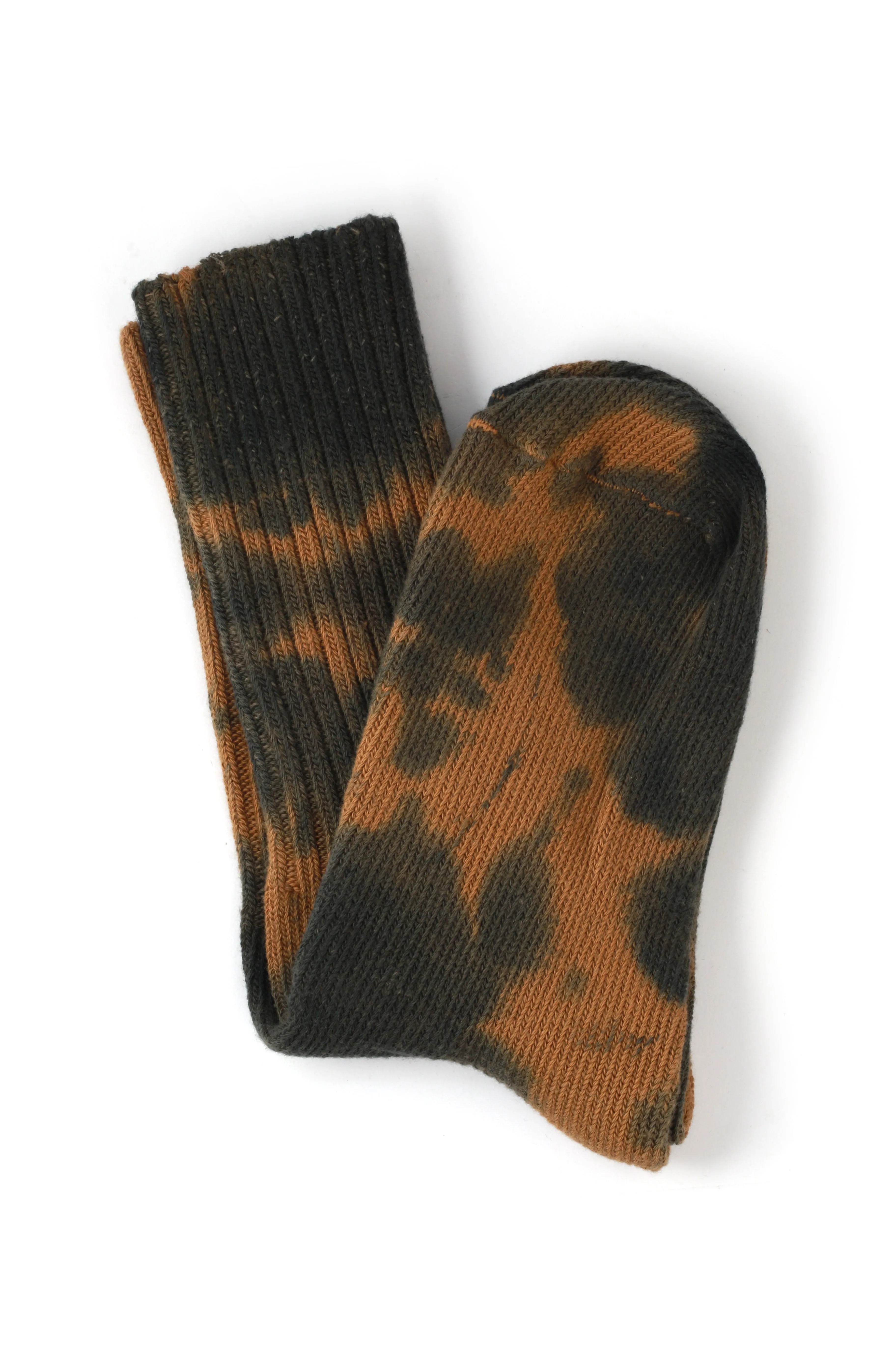 Indigo/Bronze Tie Dye Socks by Escuyer