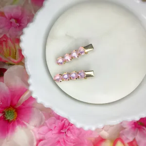 Iridescent Rhinestone Clip Pairs
