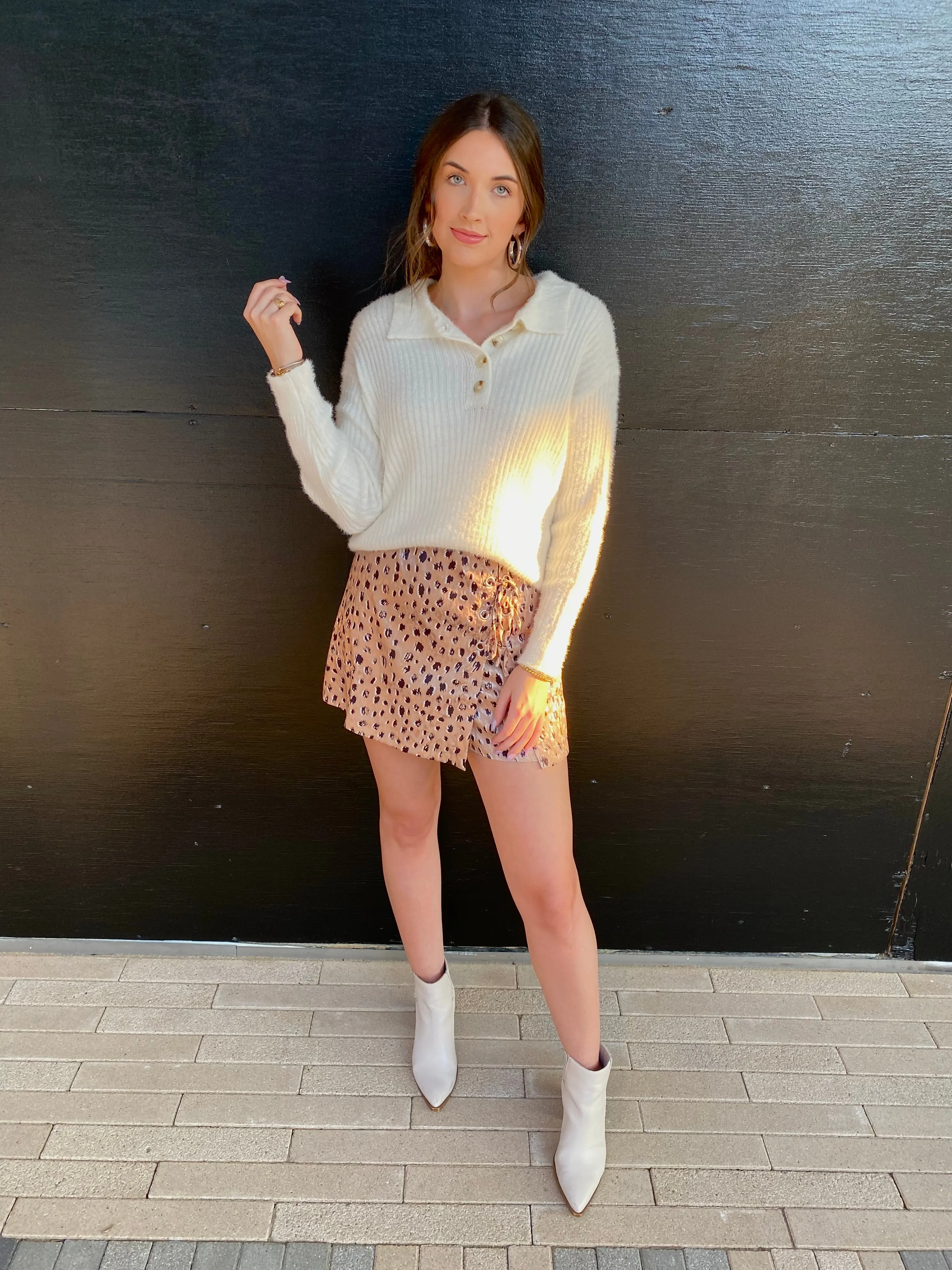 Ivory Collared Sweater