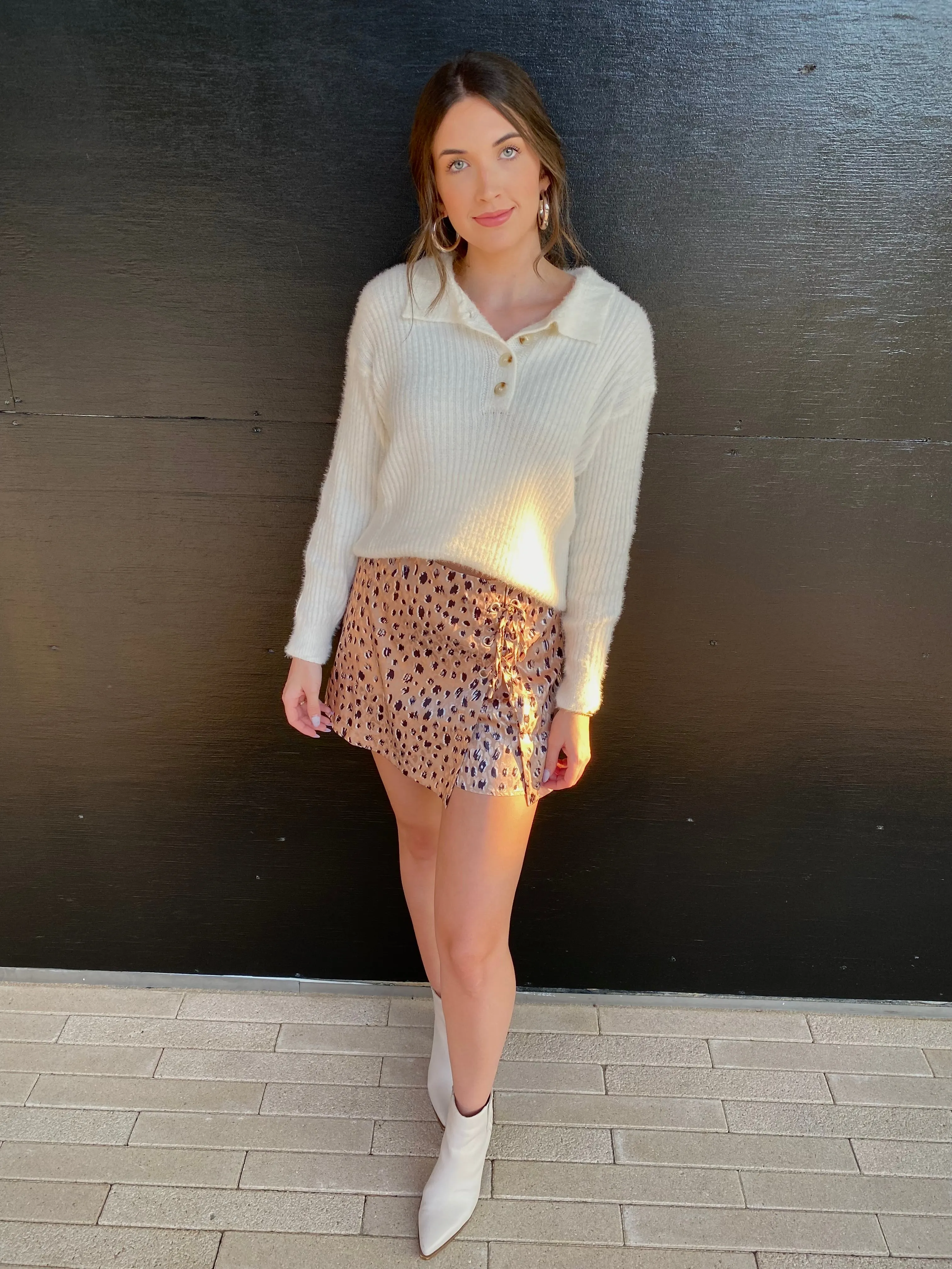 Ivory Collared Sweater