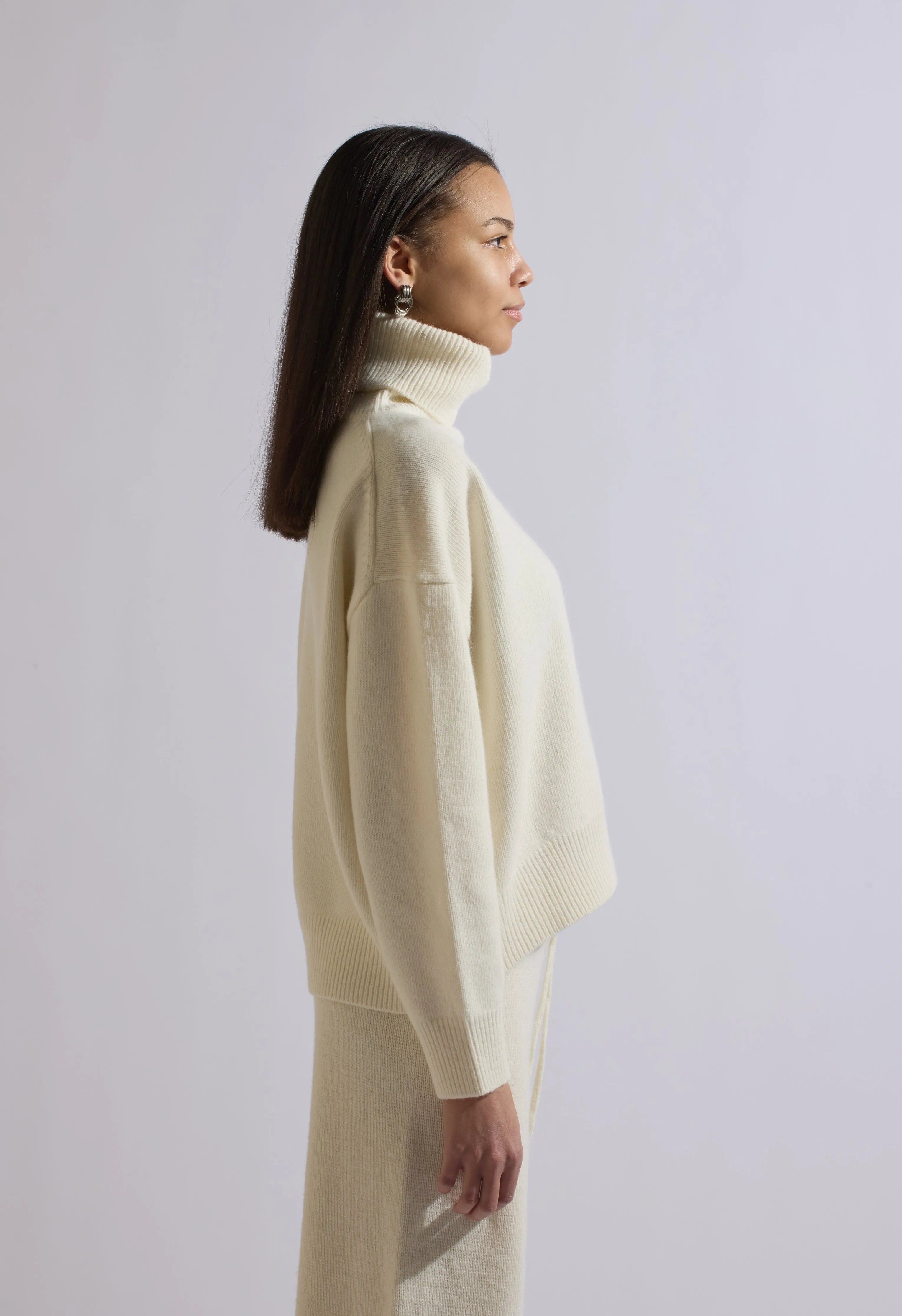 Jessie Cream Sweater Wool Set