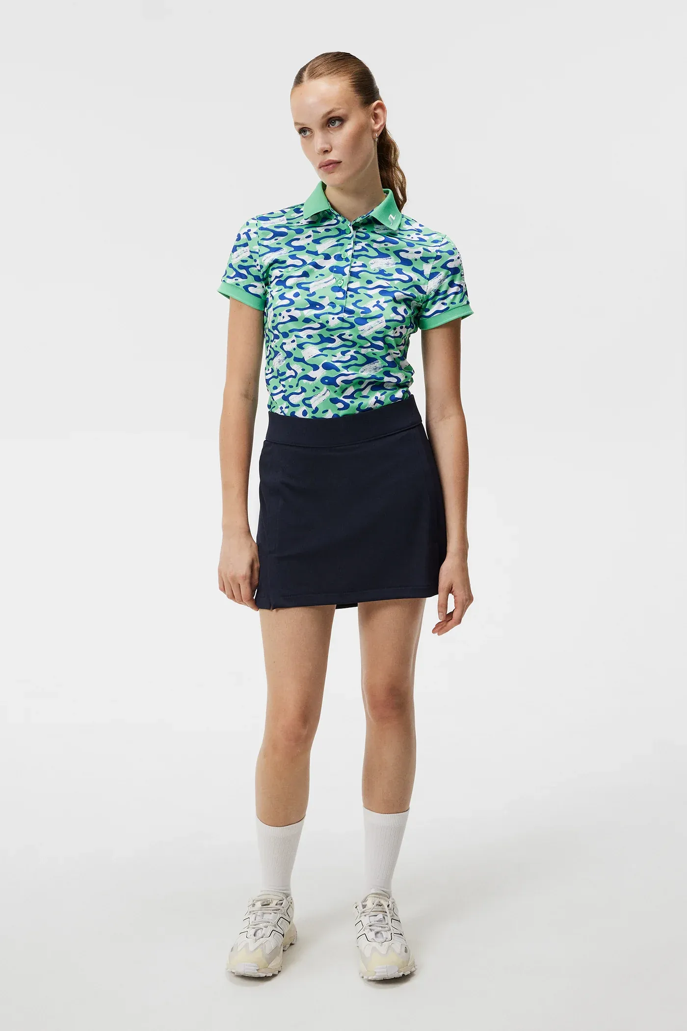 J.Lindeberg Womens Amelie TX Jersey Skirt - JL NAVY