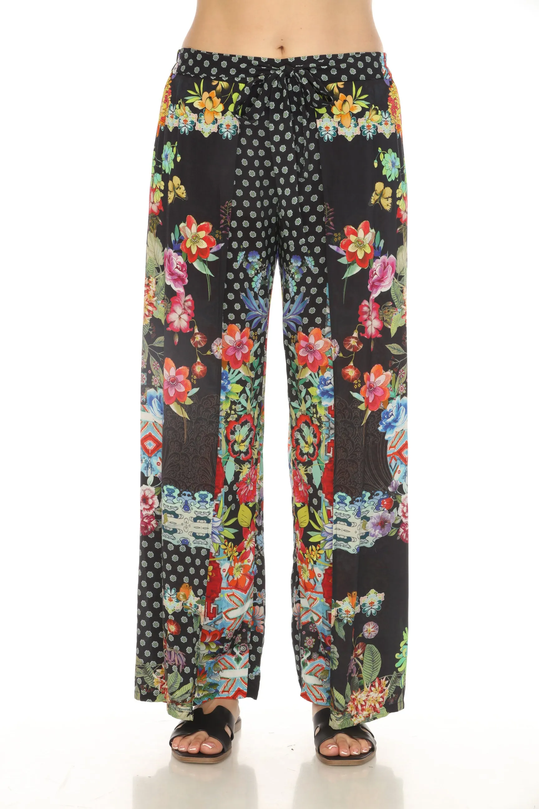 Johnny Was Black Dreamer Wrap Pants CSW6620-M