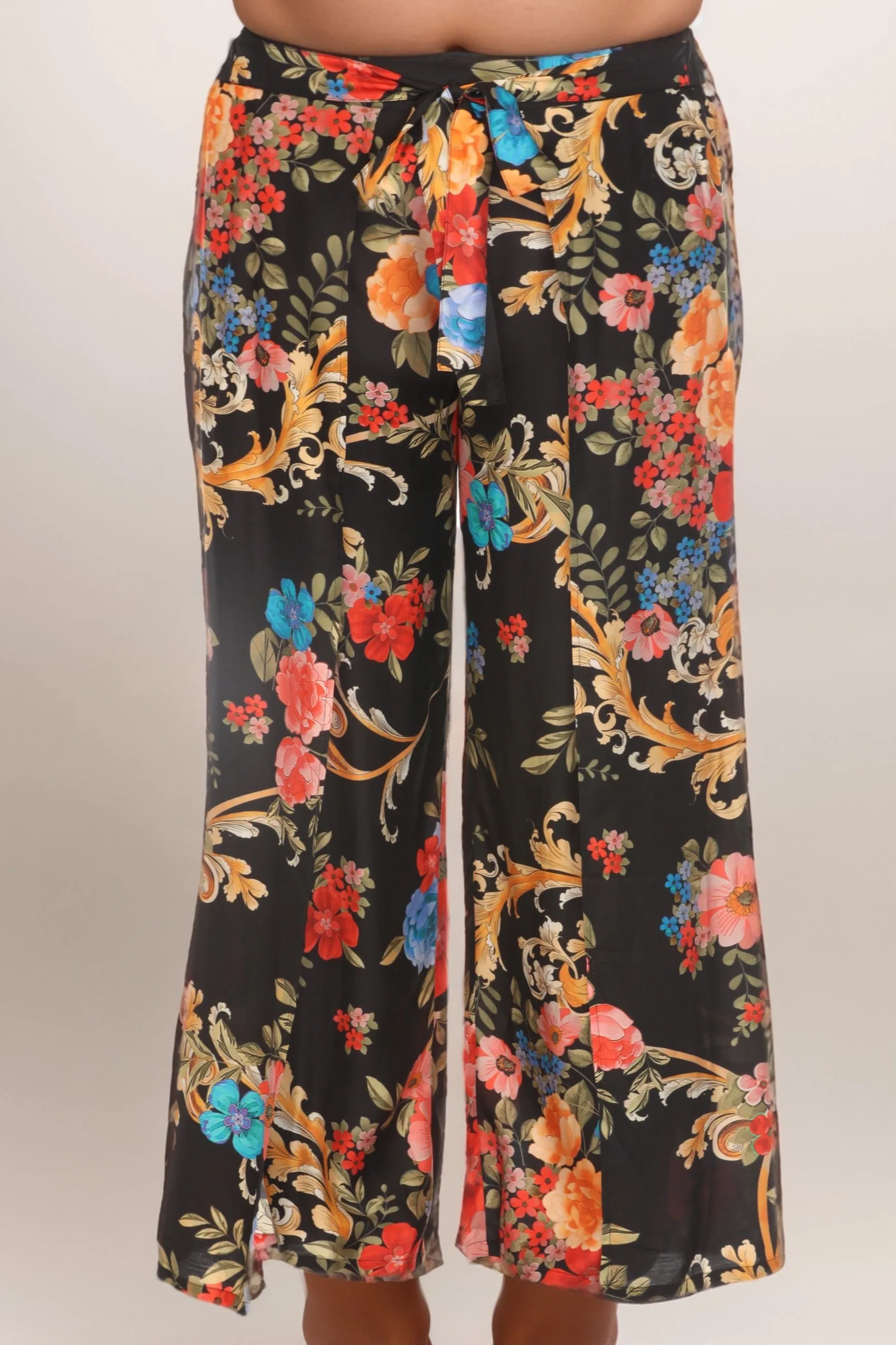 Johnny Was Black Royal Wrap Pants CSW3123-HX Plus Size