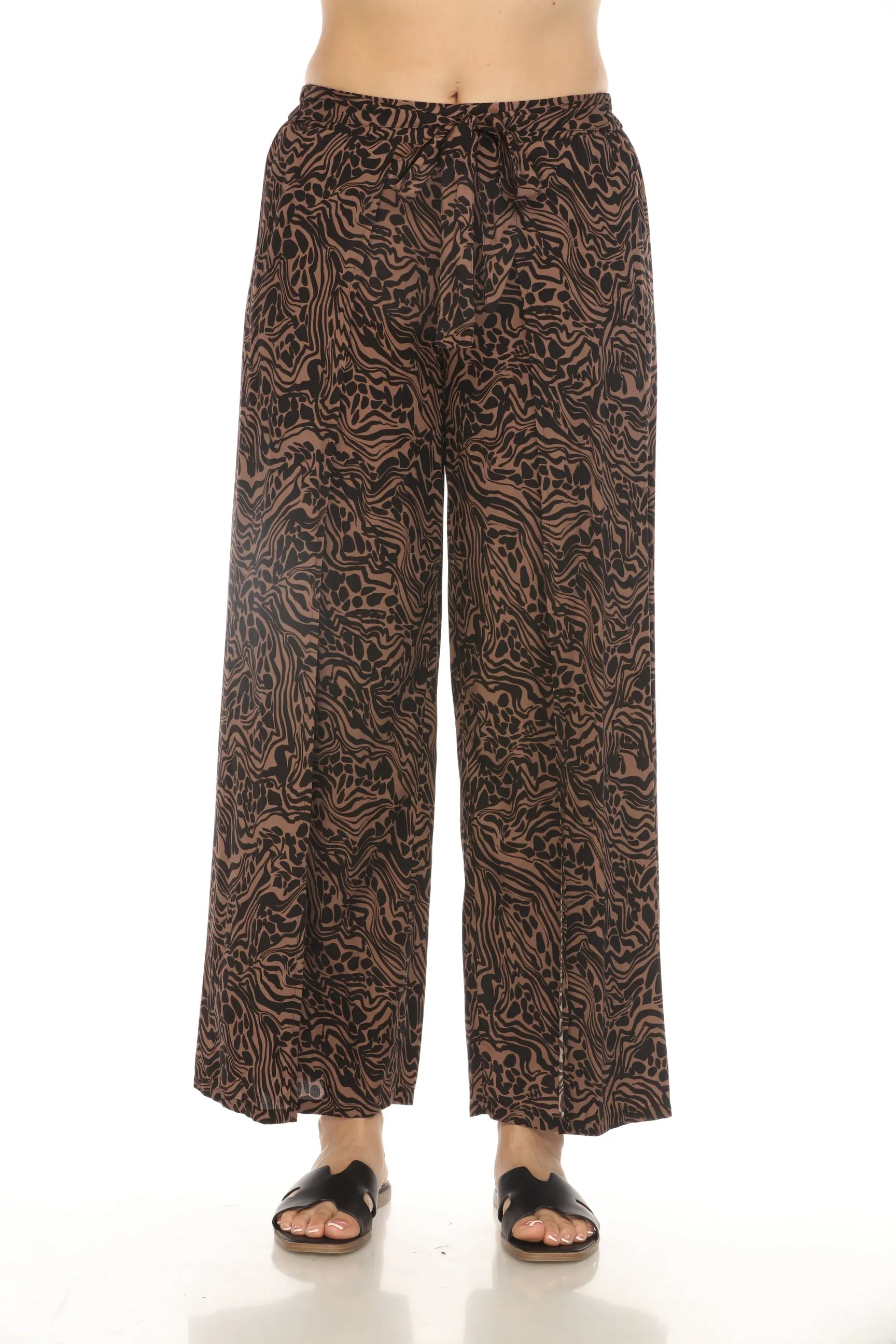 Johnny Was Millo Tan Zebra Wrap Pants CSW7722-D