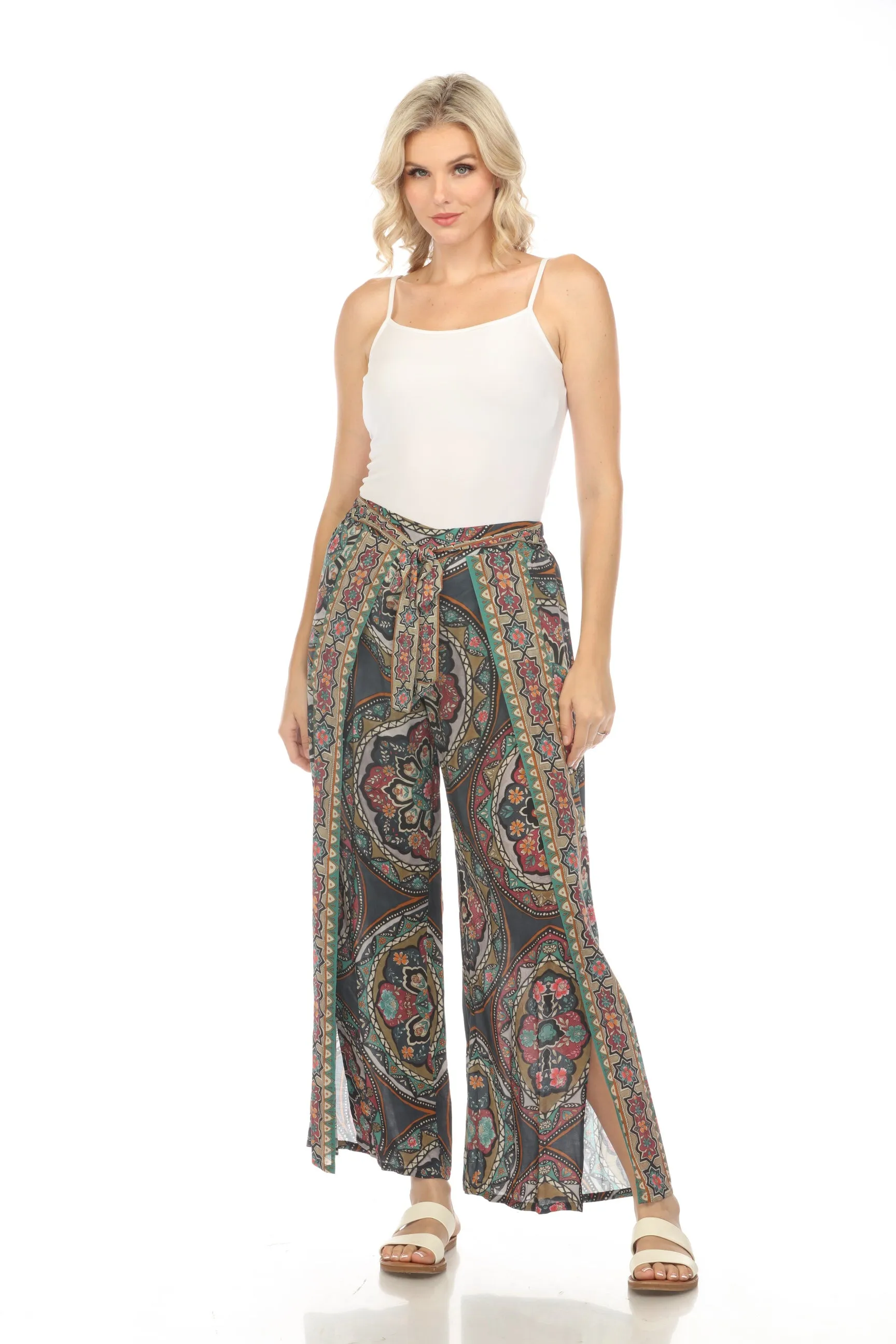 Johnny Was Spezia Cover-Up Wrap Pants Boho Chic CSW4620-J