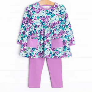 Josie Legging Set, Purple Floral