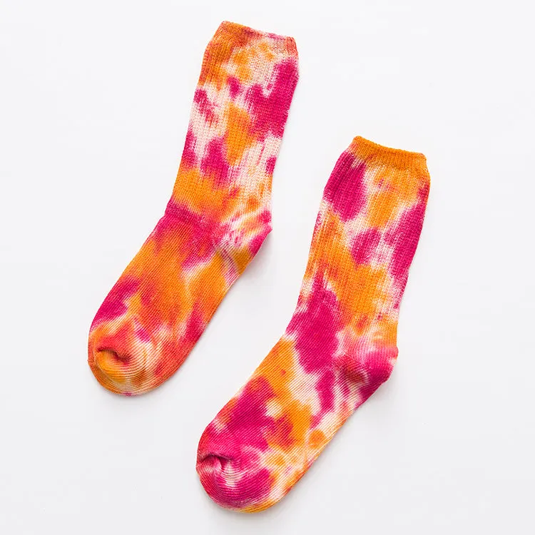 JSD Tie-Dye Loose Cotton Unisex Socks