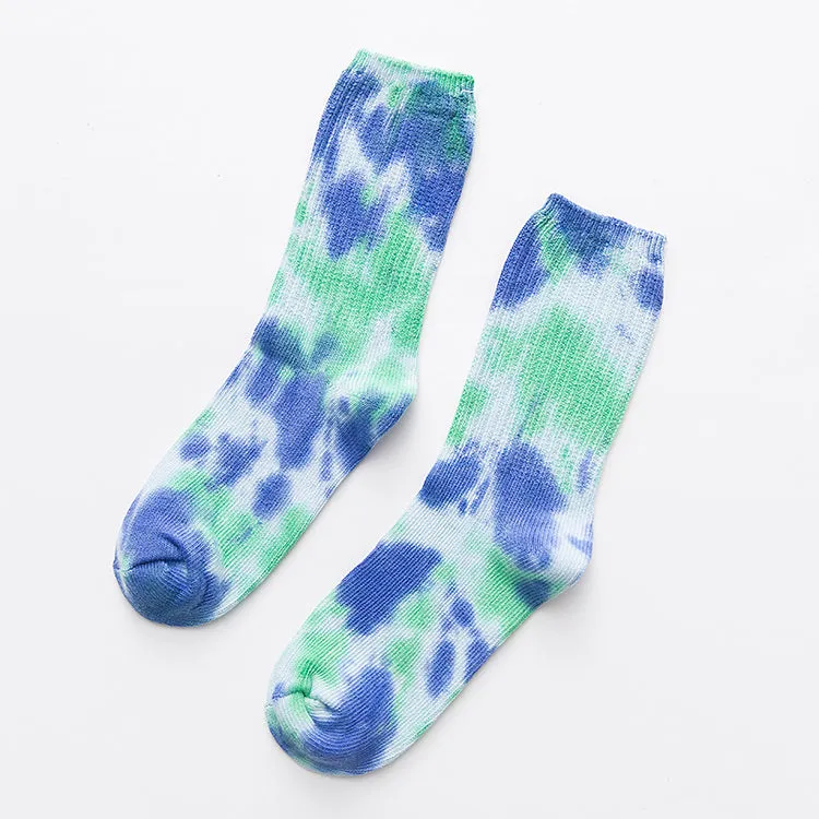 JSD Tie-Dye Loose Cotton Unisex Socks