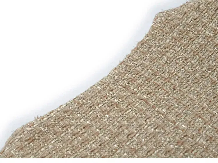 Juniper Brooch Tweed Short Jacket   Elastic Waist  Mesh Cake Long Skirt  2 Piece Set