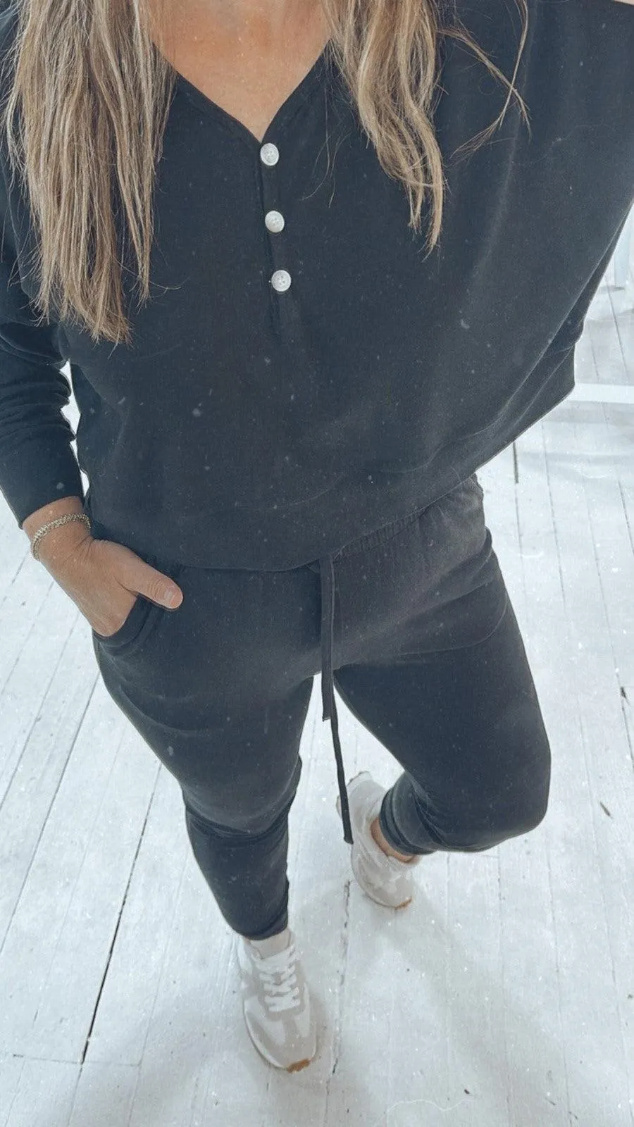 Just Chill Lounge Set in Black
