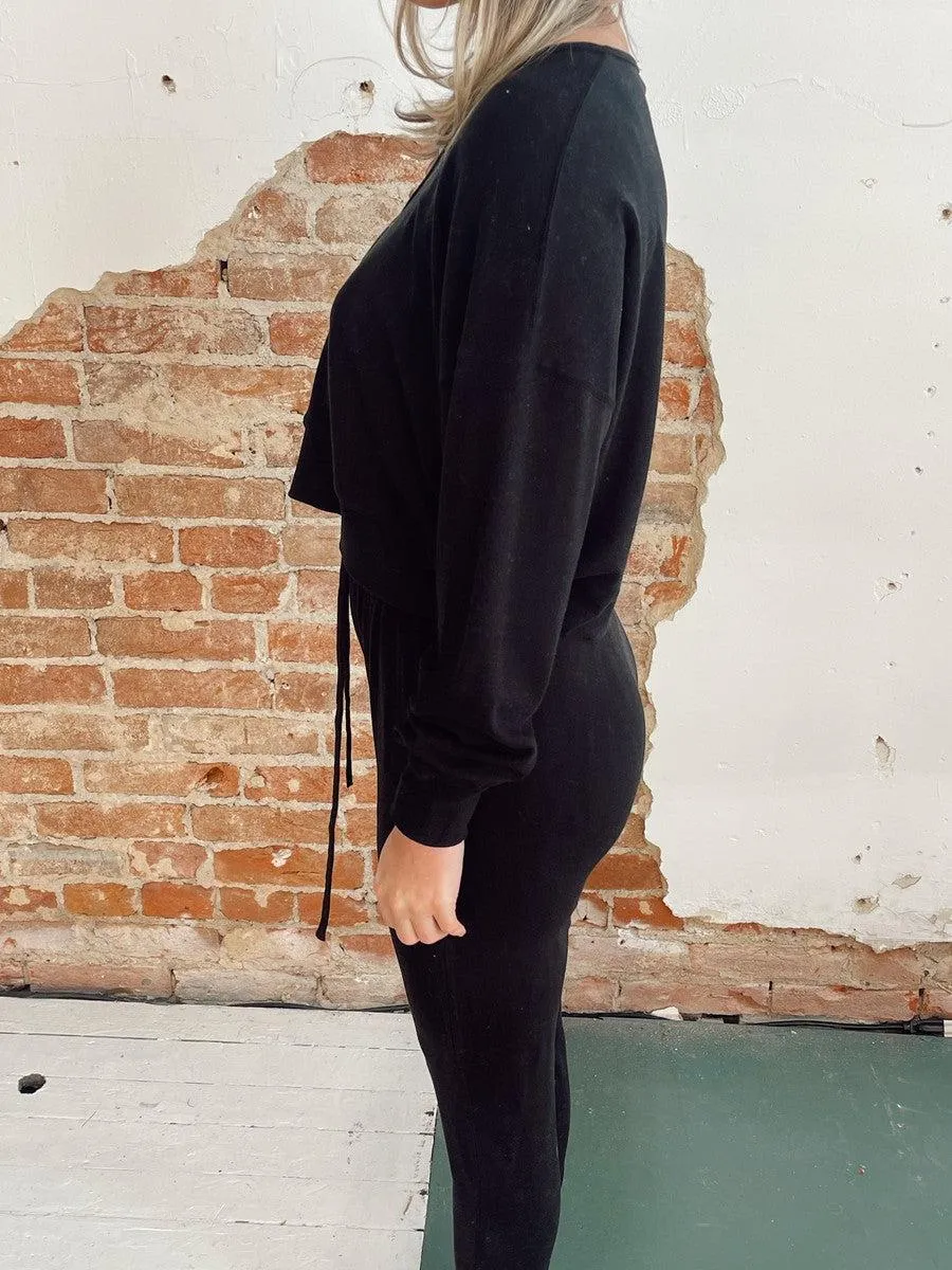 Just Chill Lounge Set in Black