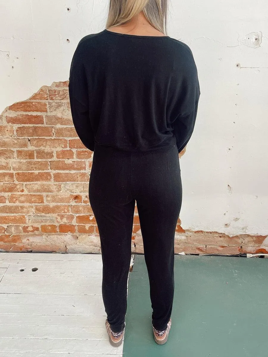 Just Chill Lounge Set in Black