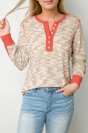KHD Contrast Long Sleeve Top
