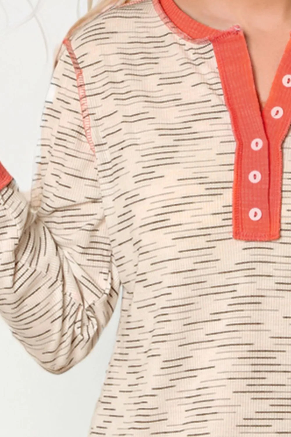 KHD Contrast Long Sleeve Top