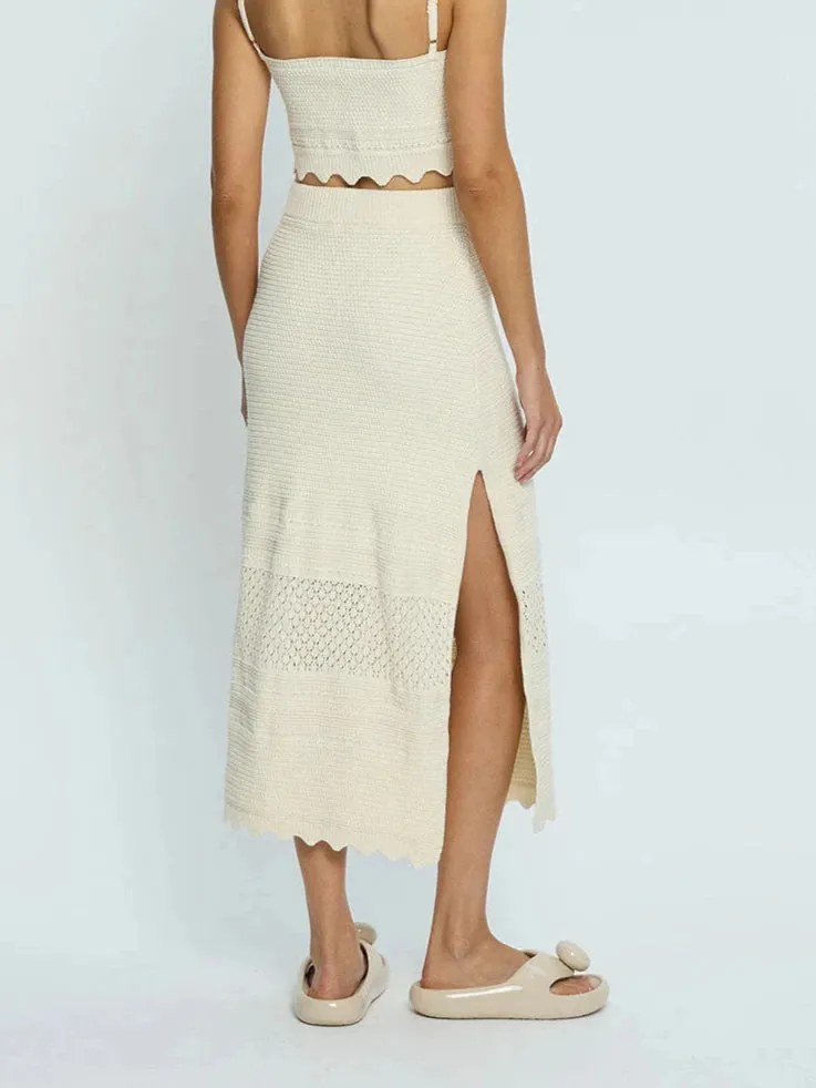 Kivari Sabela Knit Skirt Cream