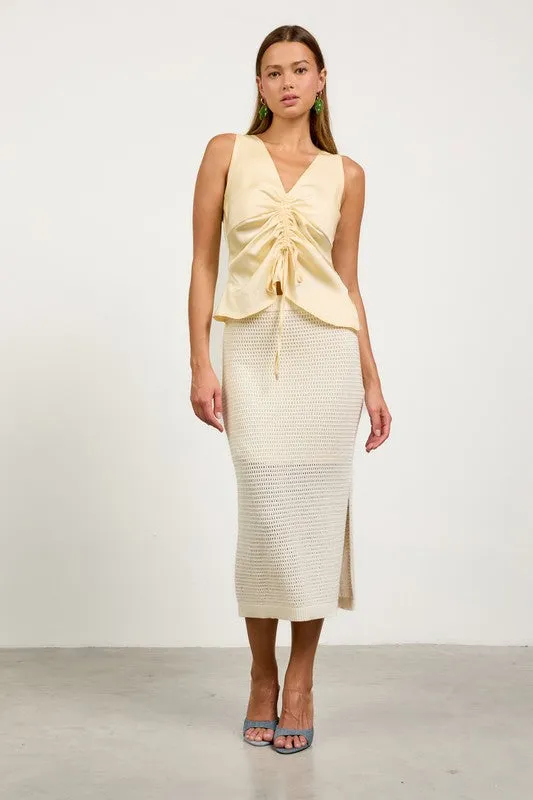 Knit Side Slit Skirt