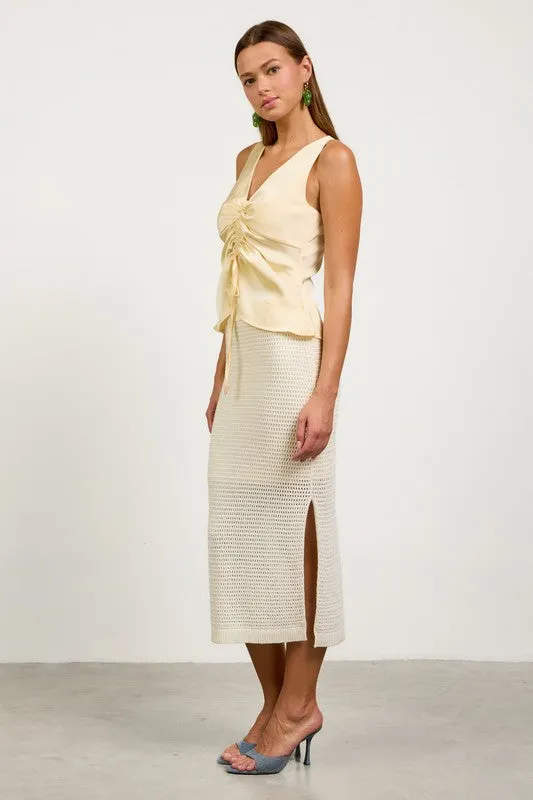 Knit Side Slit Skirt