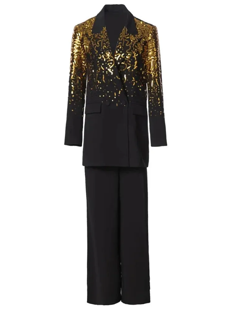 Lacey Embroidered  2 Piece Pants Set