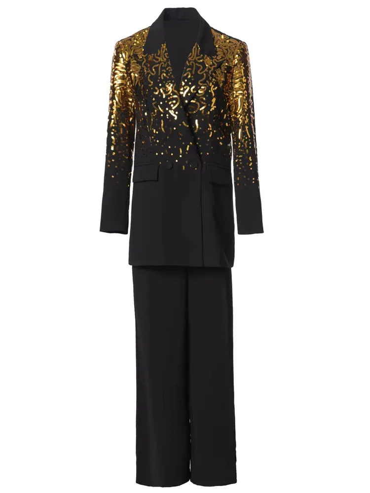 Lacey Embroidered  2 Piece Pants Set