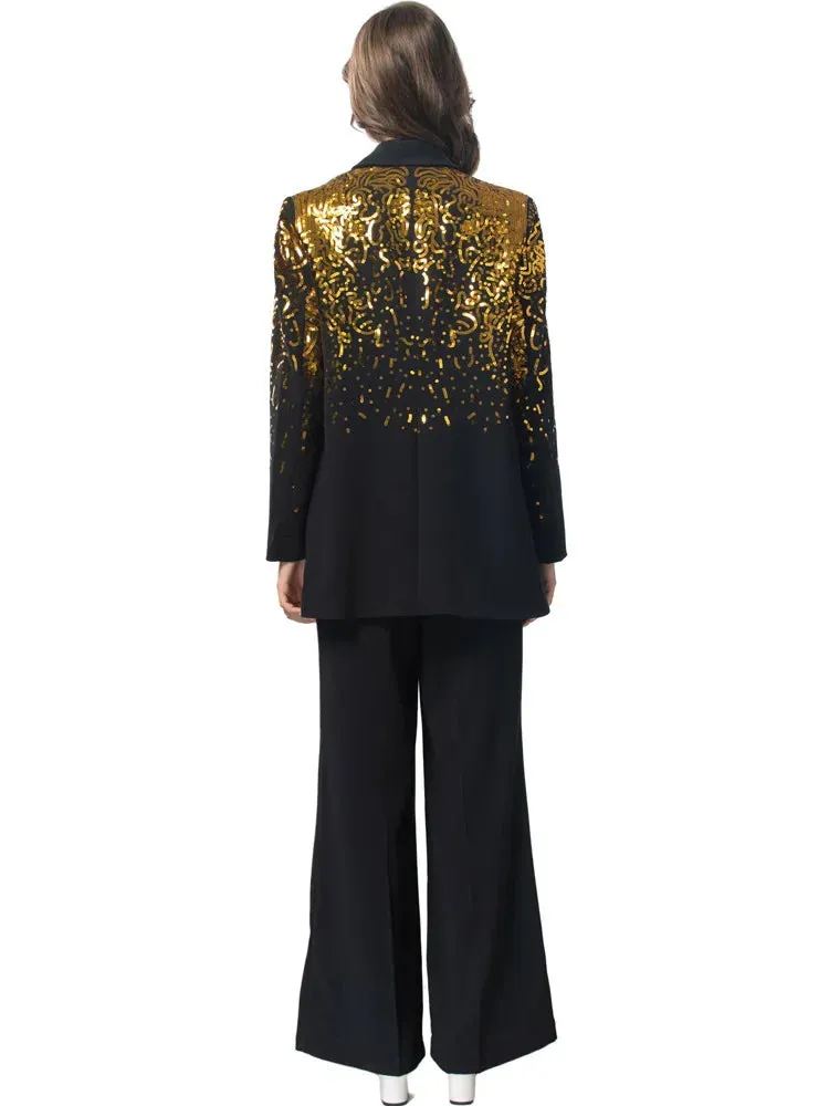Lacey Embroidered  2 Piece Pants Set