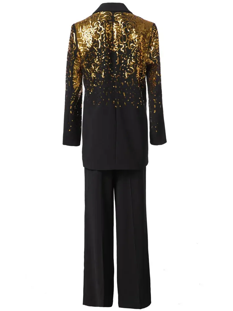 Lacey Embroidered  2 Piece Pants Set