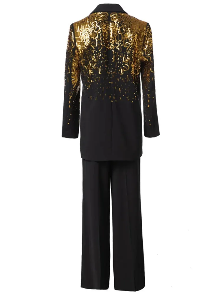 Lacey Embroidered  2 Piece Pants Set