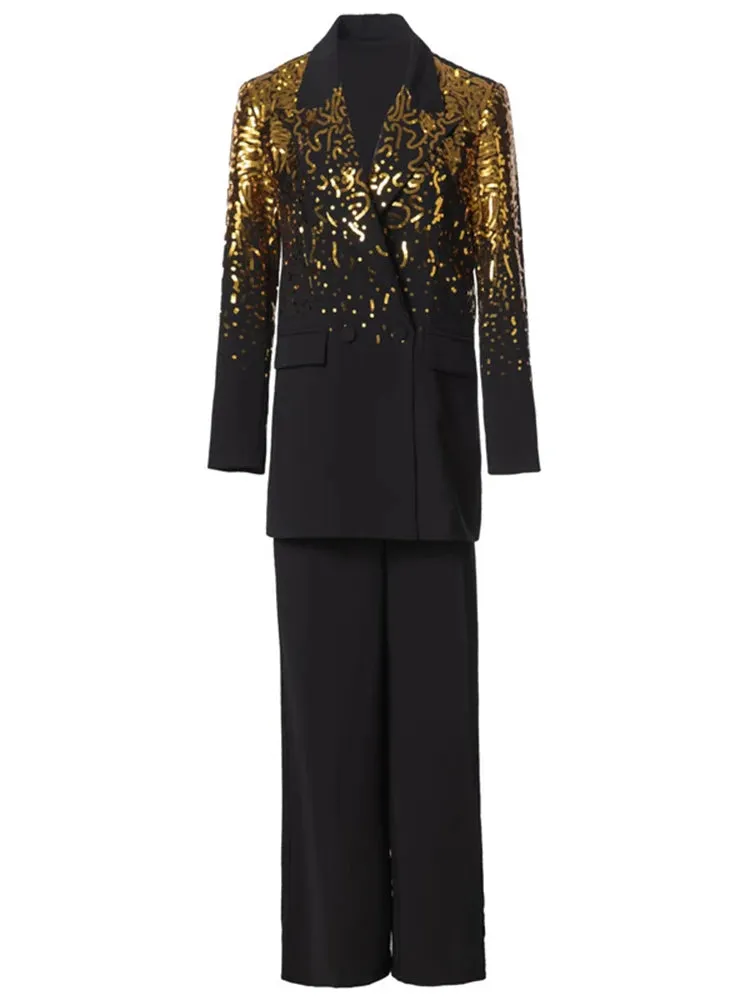 Lacey Embroidered  2 Piece Pants Set