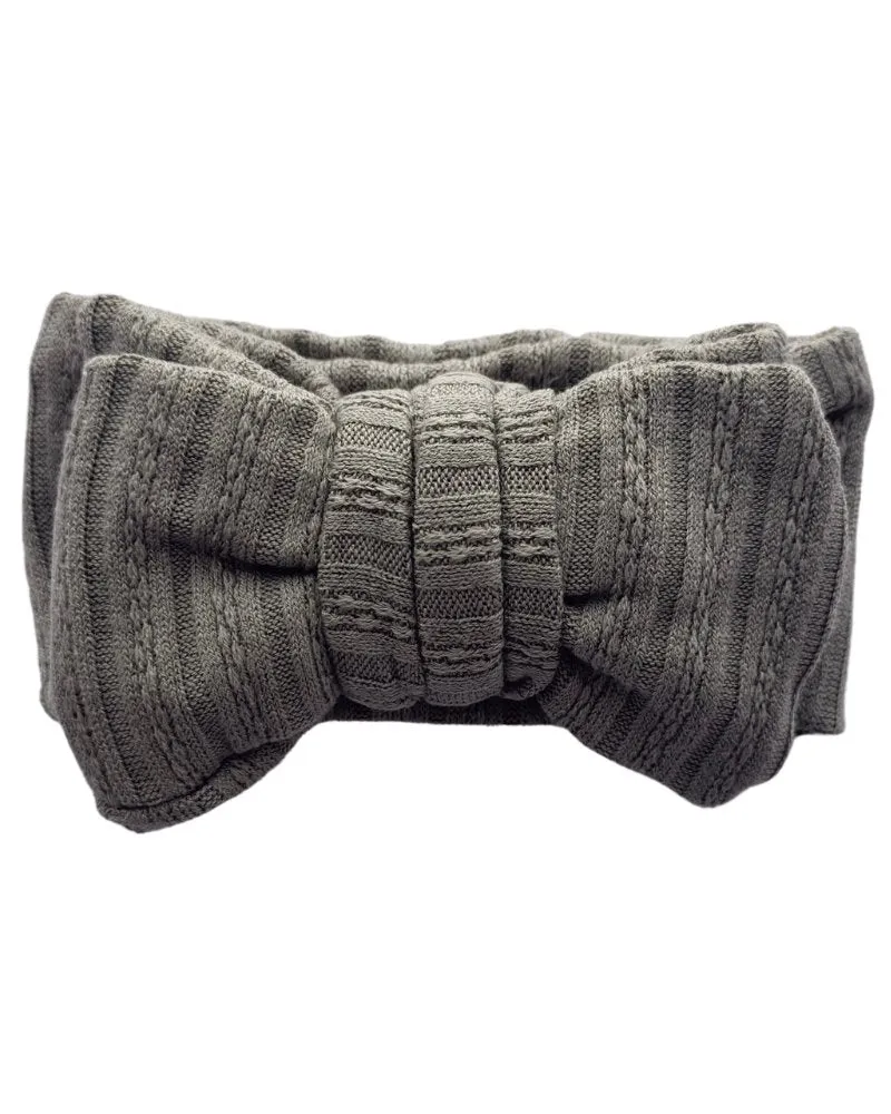 Large Knit Bow Headband - Sage