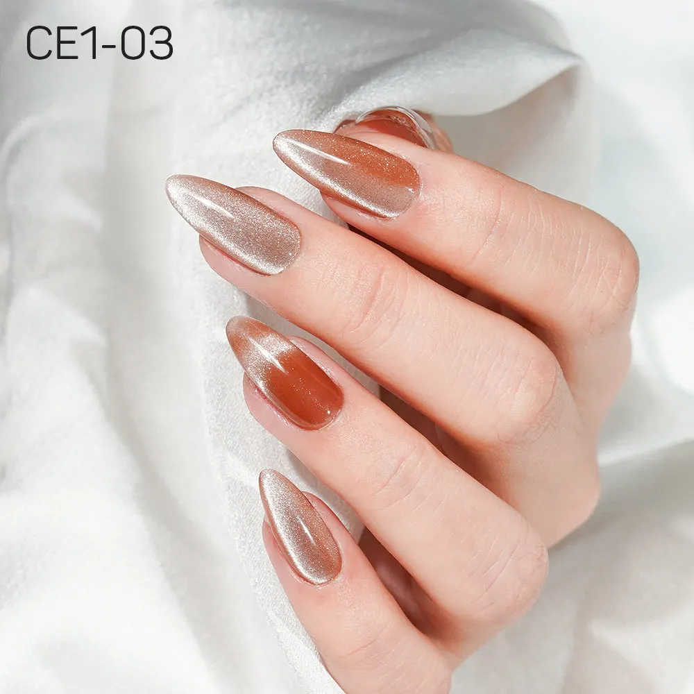 LAVIS Cat Eyes CE1 - Set 12 Colors - Gel Polish 0.5 oz - COZY CASHMERE Collection