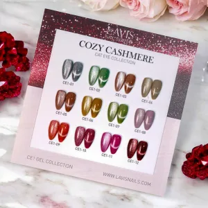 LAVIS Cat Eyes CE1 - Set 12 Colors - Gel Polish 0.5 oz - COZY CASHMERE Collection