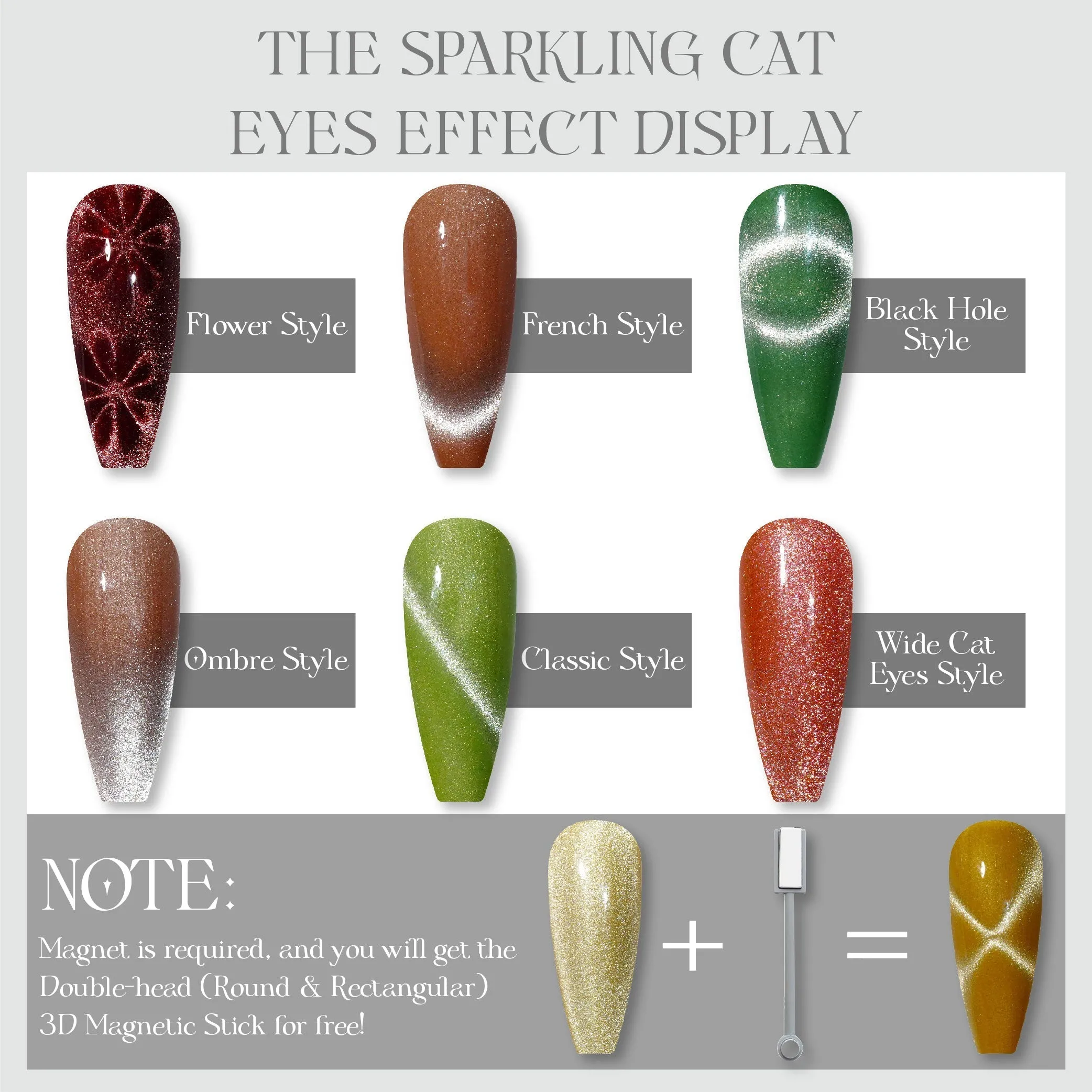 LAVIS Cat Eyes CE1 - Set 12 Colors - Gel Polish 0.5 oz - COZY CASHMERE Collection