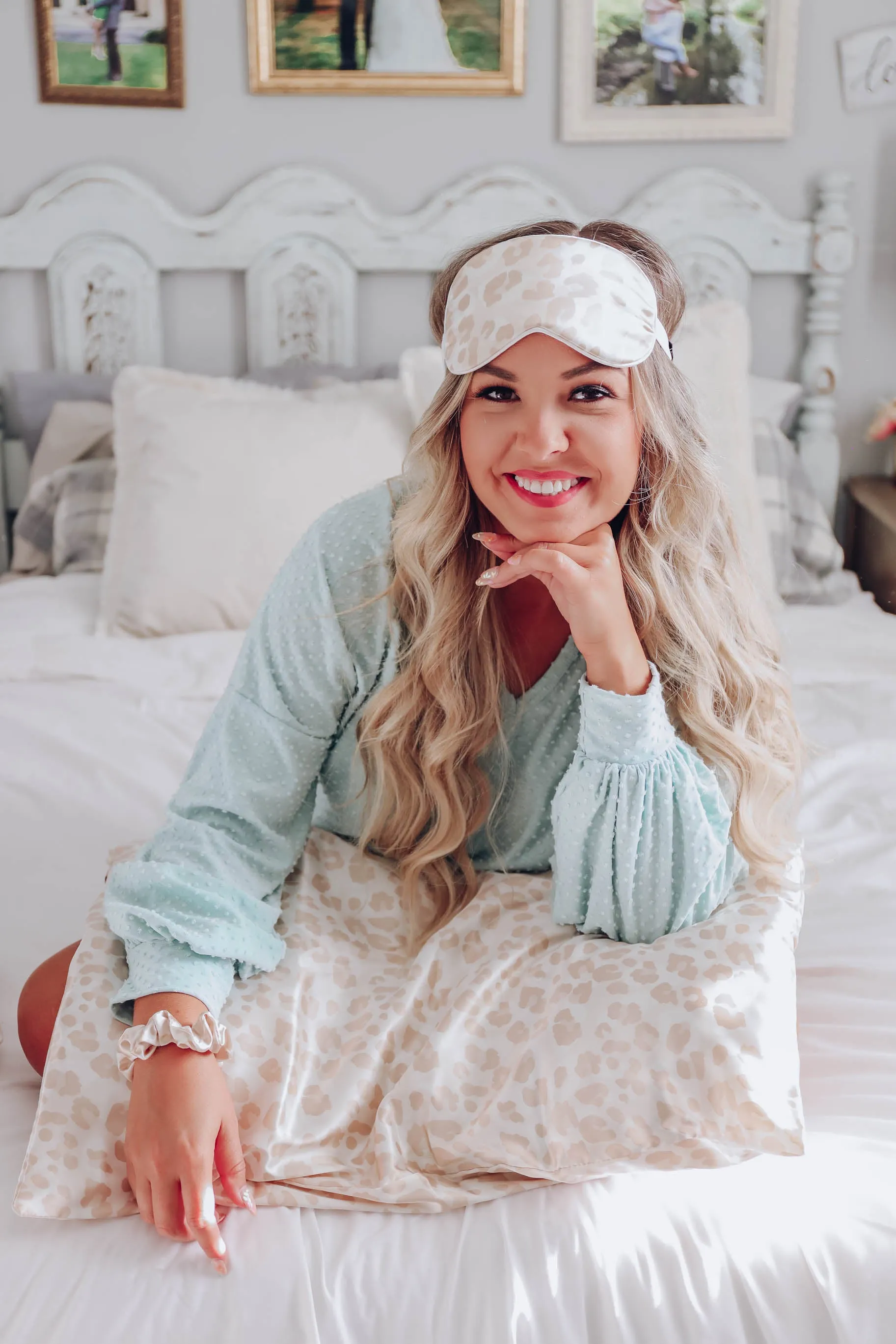 Lazy Dayz Swiss Dot PJ Set - Sage