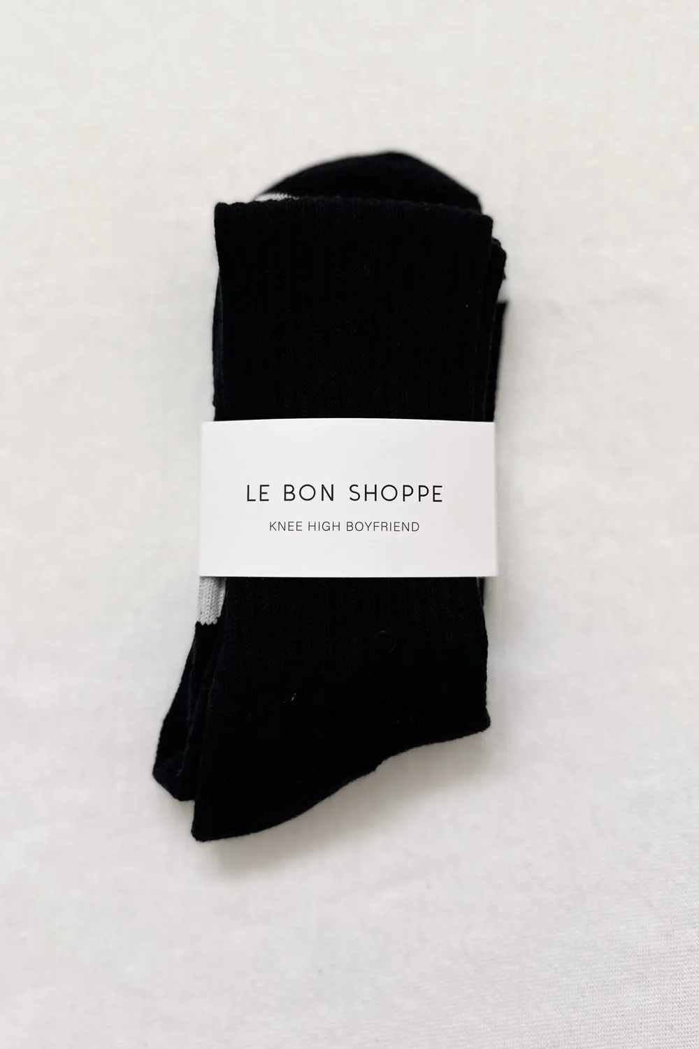 Le bon shoppe knee high boyfriend socks black