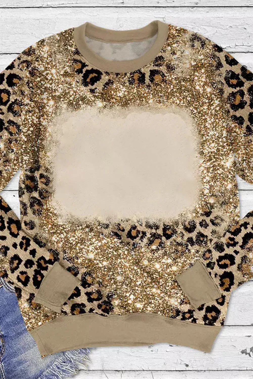 Leopard Tie-Dye Long Sleeve Top
