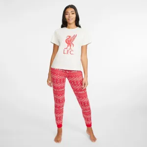 LFC Womens Red Liverbird Family Festive Pyjamas