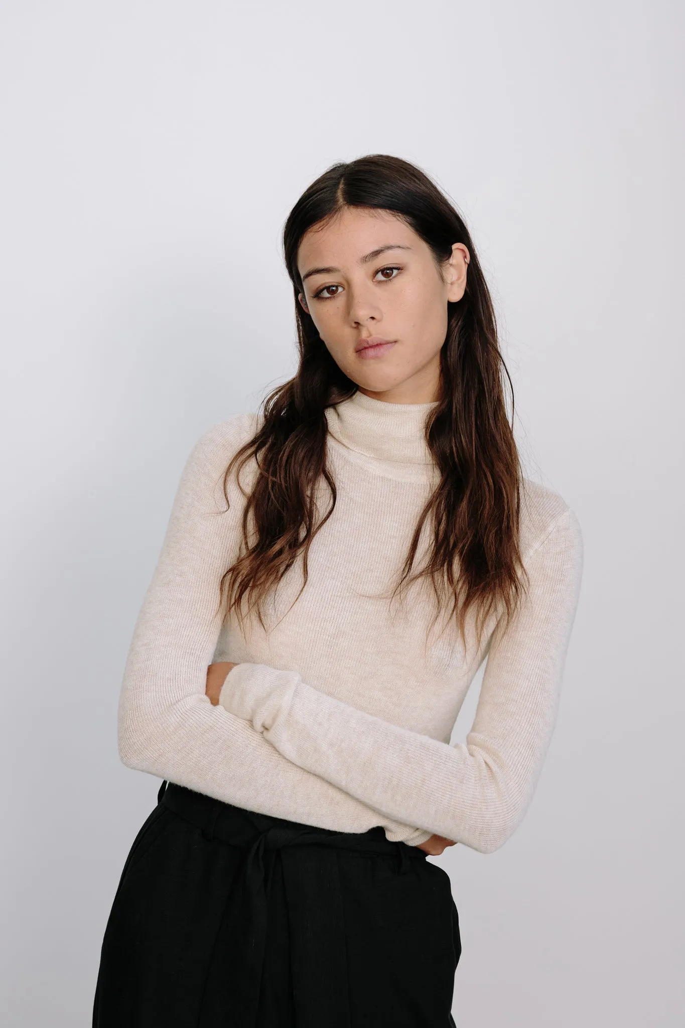 Little Lies Camile Basic Turtleneck (Natural)