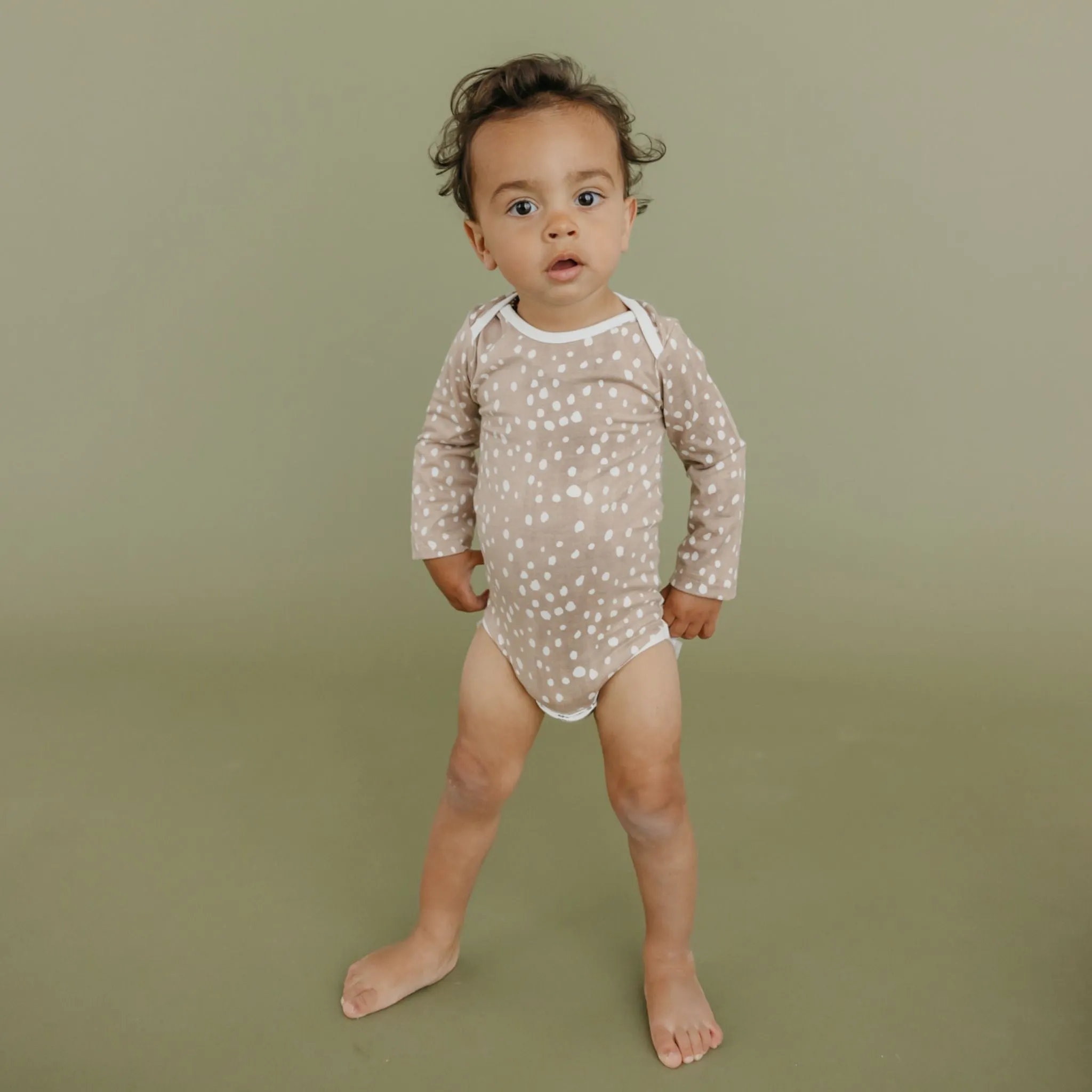 Long Sleeve Bodysuit - Fawn