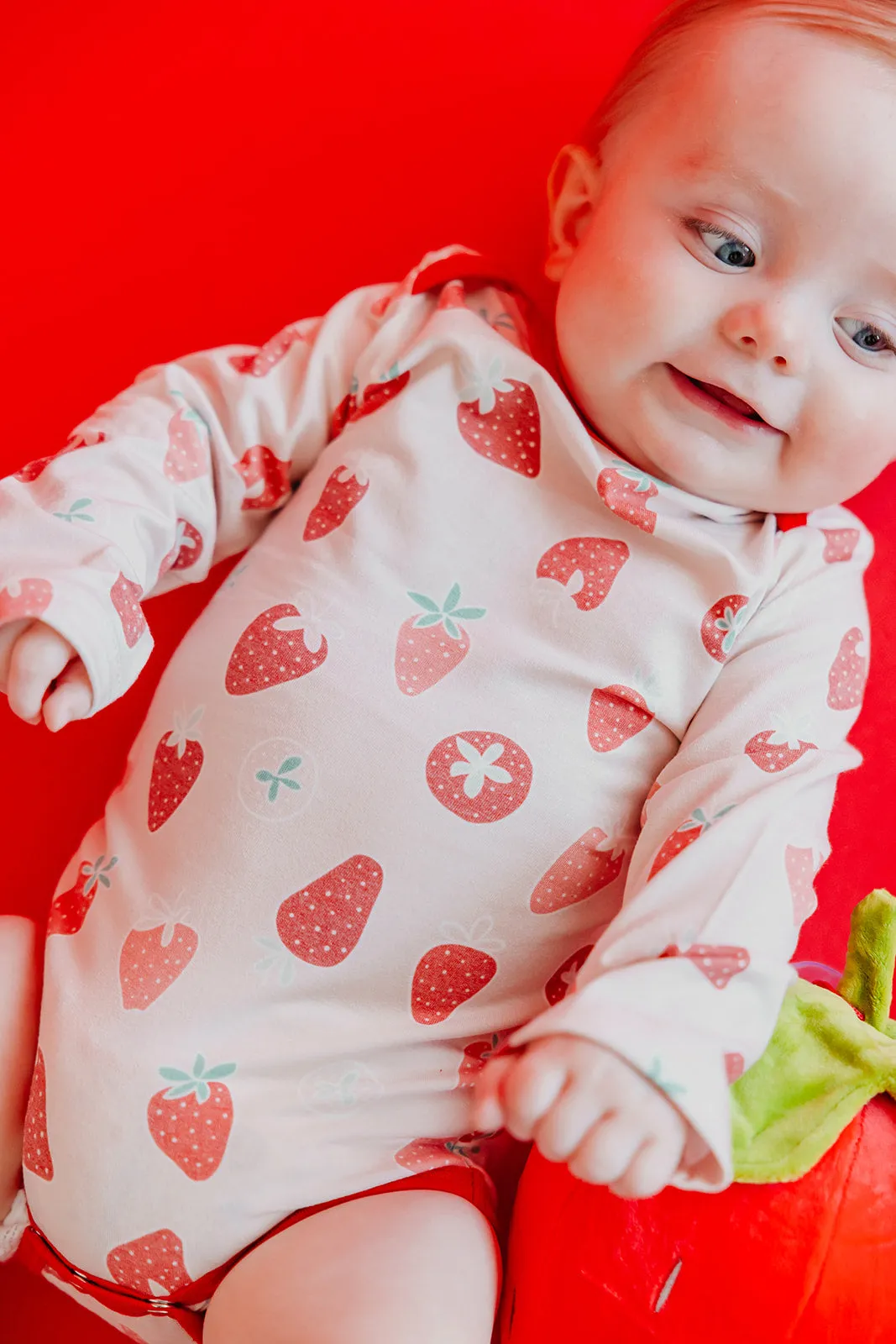 Long Sleeve Bodysuit - Strawberry