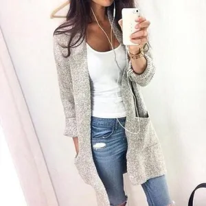 Long Sleeve Knitted Cardigan Sweater