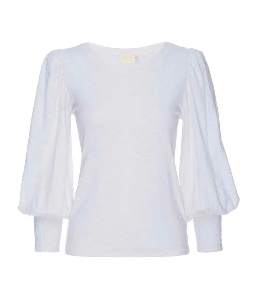 Loren Strong Shoulder Top White