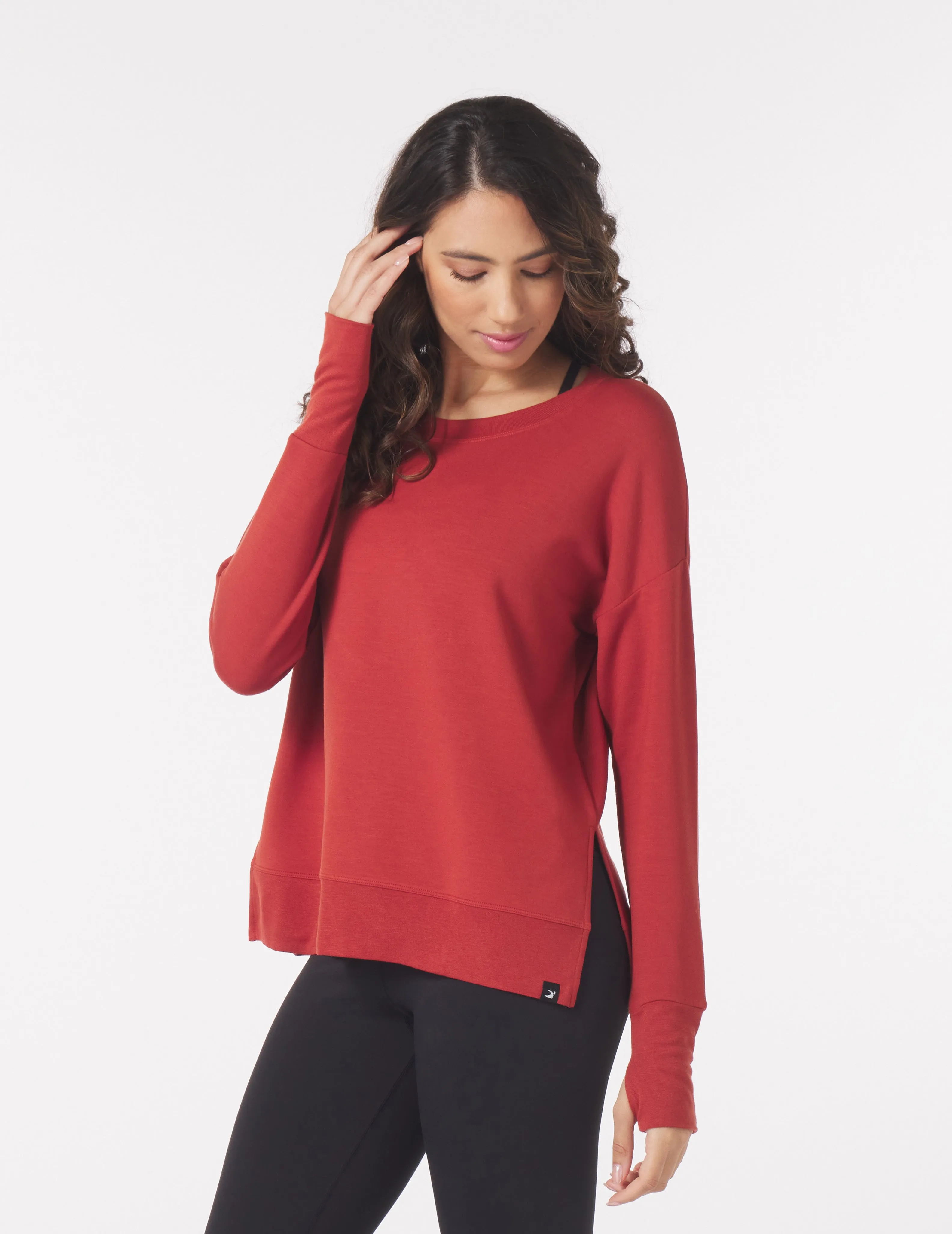 Lounge Long Sleeve: Brick Red