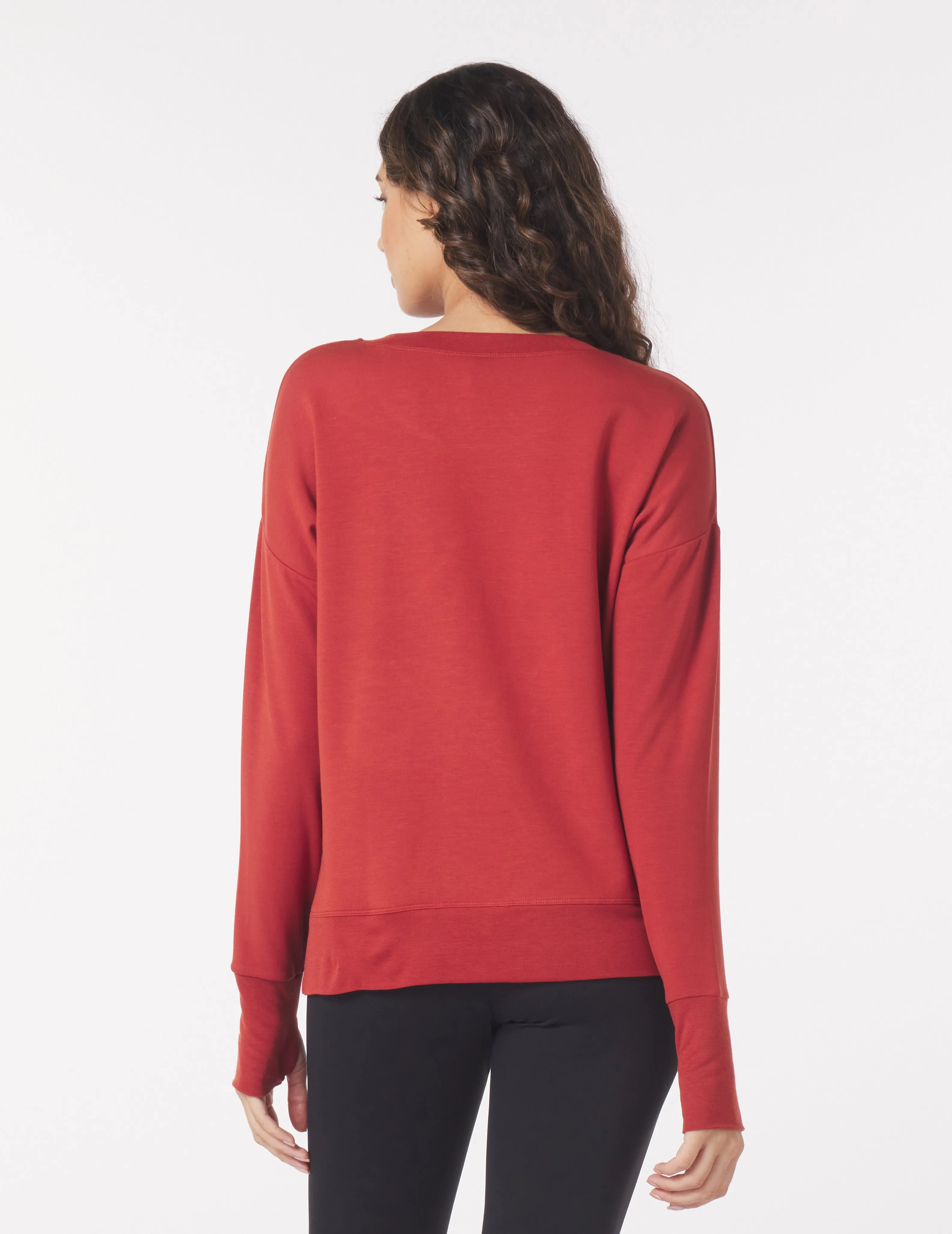 Lounge Long Sleeve: Brick Red