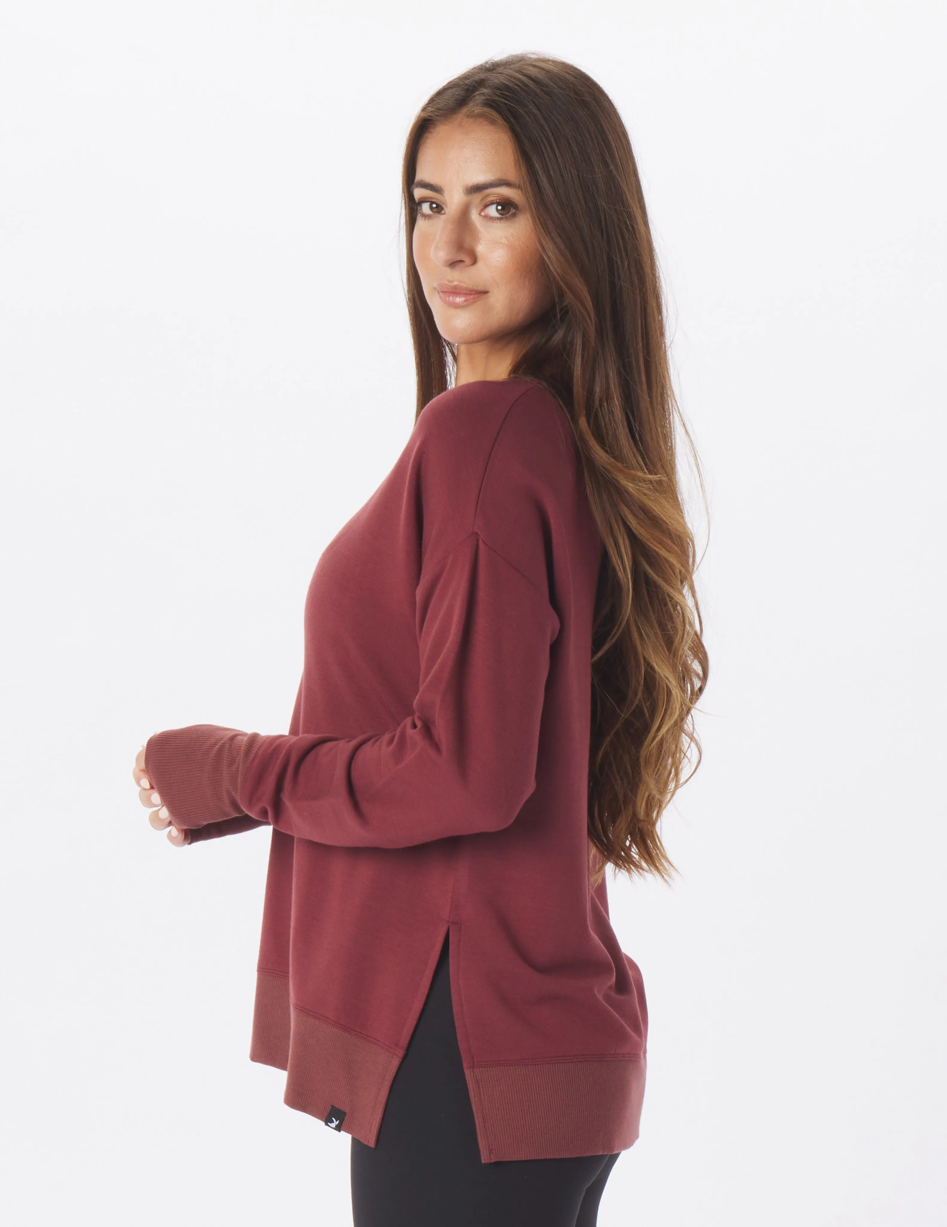 Lounge Long Sleeve: Cabernet