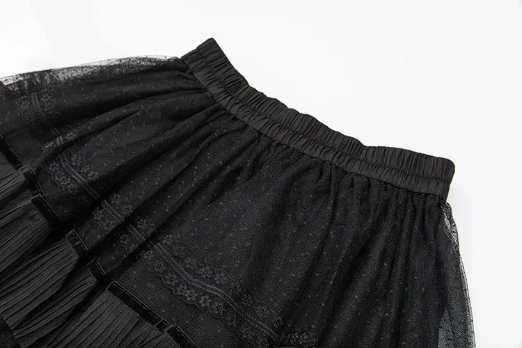 Luella Skirt Set Women Elastic Knitting Sweater Tassels Spliced Skirt 2 Pieces Set