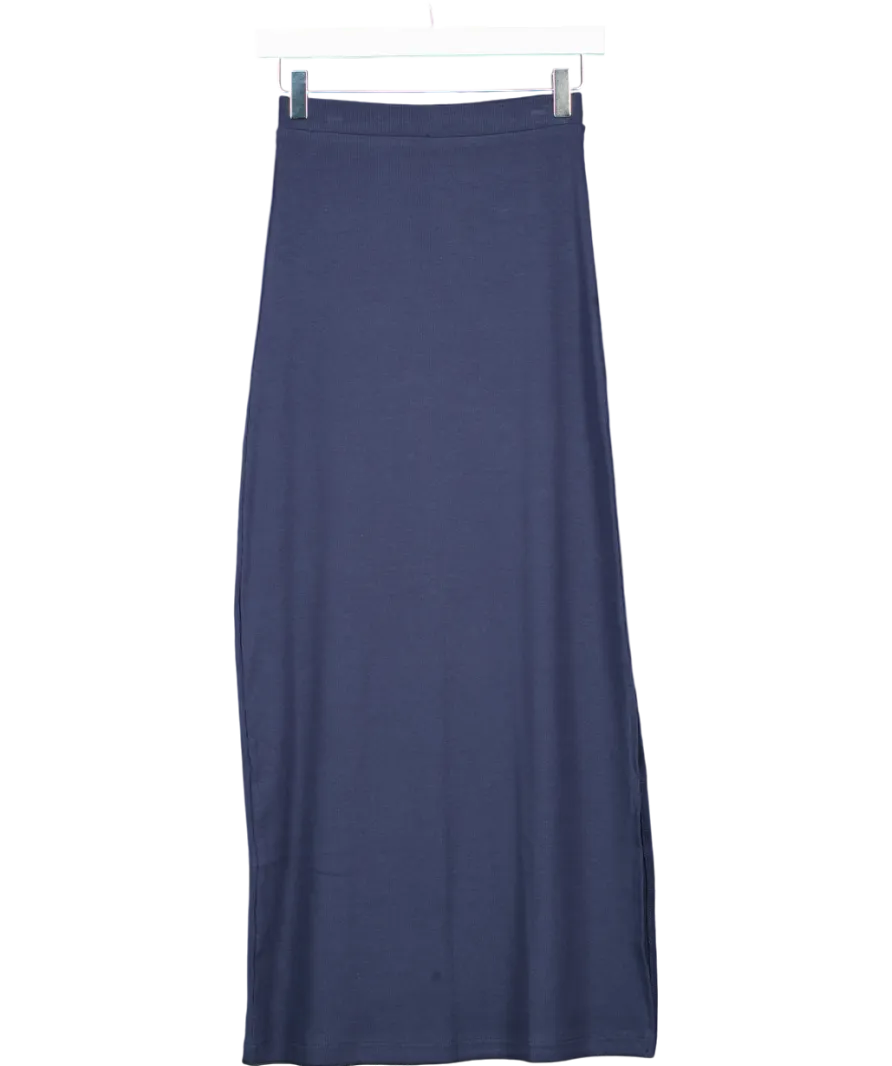 MANGO Blue Cable Knit Skirt UK S