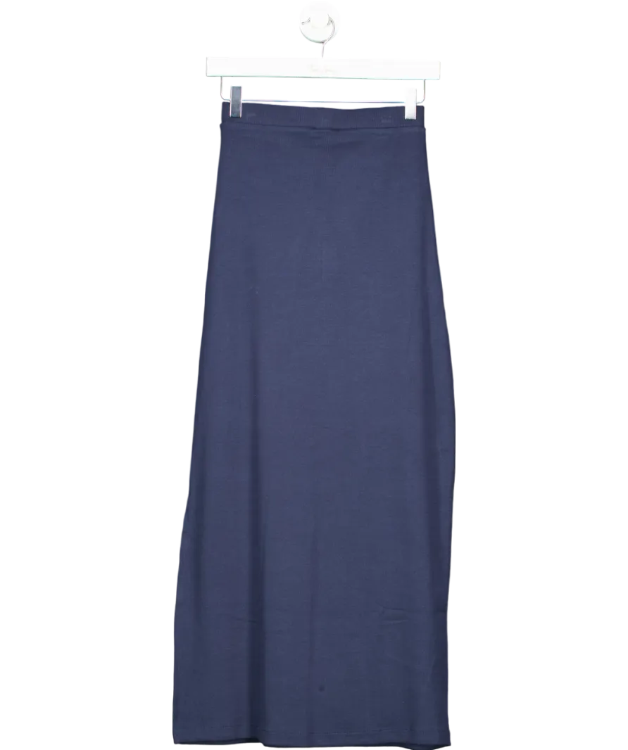 MANGO Blue Cable Knit Skirt UK S